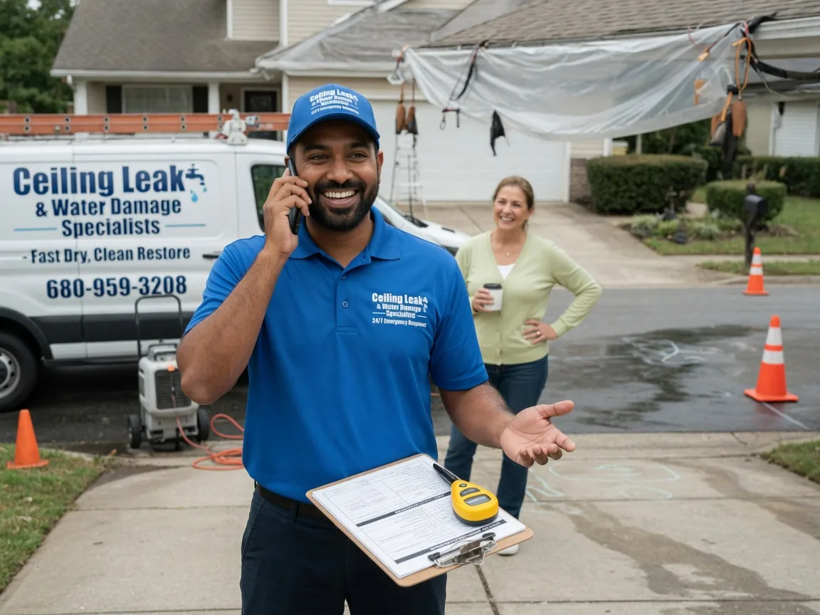 Ceiling Leak Cleanup Borden, IN FAQs